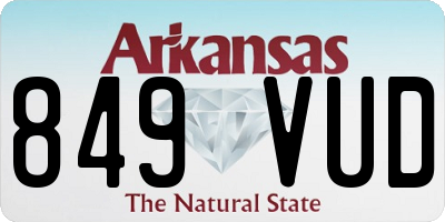 AR license plate 849VUD