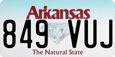 AR license plate 849VUJ