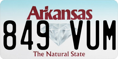 AR license plate 849VUM