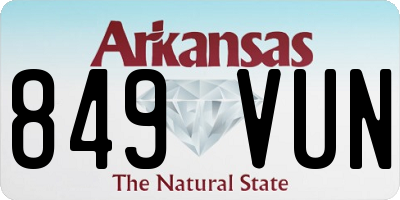 AR license plate 849VUN