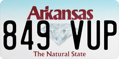 AR license plate 849VUP