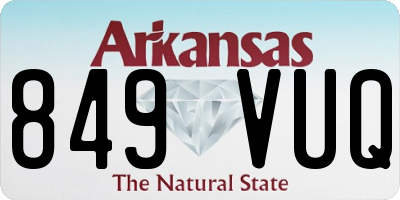 AR license plate 849VUQ
