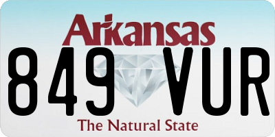 AR license plate 849VUR