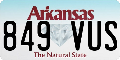 AR license plate 849VUS