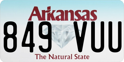 AR license plate 849VUU