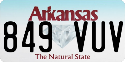 AR license plate 849VUV