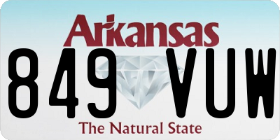 AR license plate 849VUW