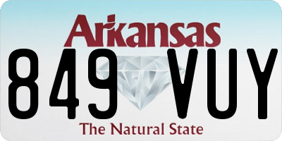 AR license plate 849VUY