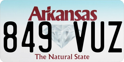 AR license plate 849VUZ