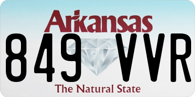 AR license plate 849VVR