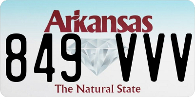 AR license plate 849VVV