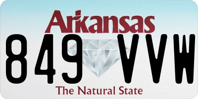 AR license plate 849VVW