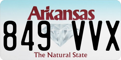 AR license plate 849VVX