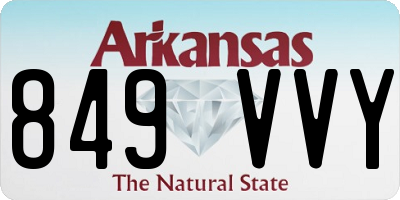 AR license plate 849VVY