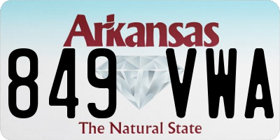 AR license plate 849VWA