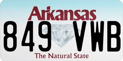 AR license plate 849VWB