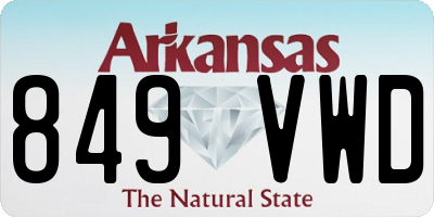 AR license plate 849VWD