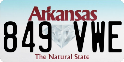 AR license plate 849VWE