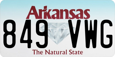 AR license plate 849VWG