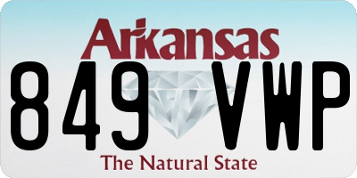 AR license plate 849VWP