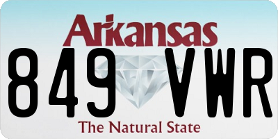 AR license plate 849VWR