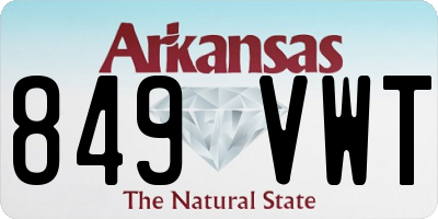 AR license plate 849VWT
