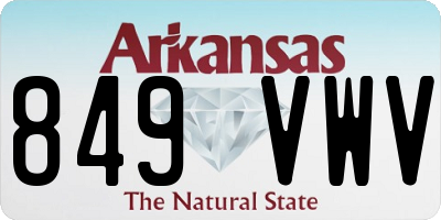 AR license plate 849VWV