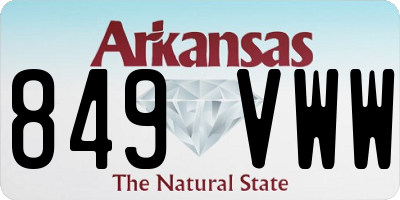 AR license plate 849VWW