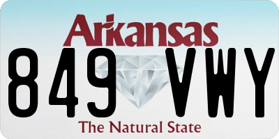 AR license plate 849VWY