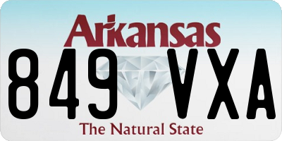 AR license plate 849VXA