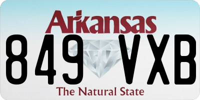 AR license plate 849VXB
