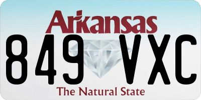 AR license plate 849VXC