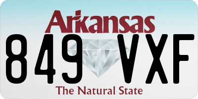 AR license plate 849VXF