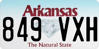 AR license plate 849VXH
