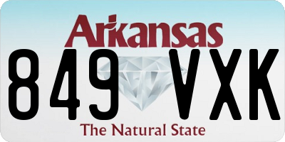 AR license plate 849VXK