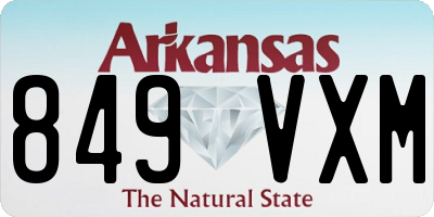AR license plate 849VXM