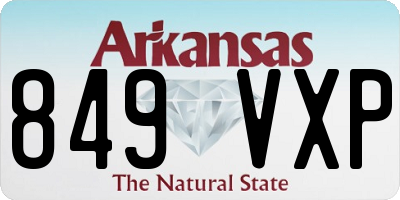 AR license plate 849VXP