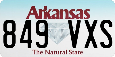 AR license plate 849VXS