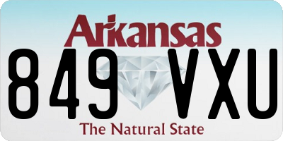 AR license plate 849VXU