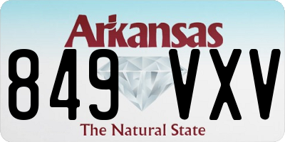 AR license plate 849VXV