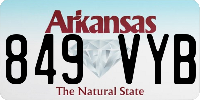 AR license plate 849VYB