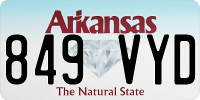 AR license plate 849VYD