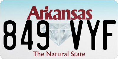AR license plate 849VYF