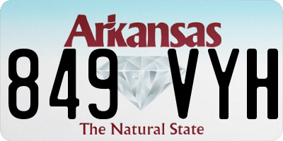 AR license plate 849VYH