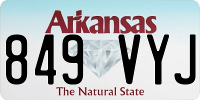 AR license plate 849VYJ