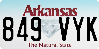 AR license plate 849VYK