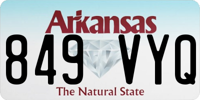 AR license plate 849VYQ