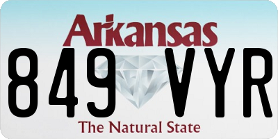 AR license plate 849VYR
