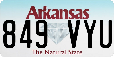 AR license plate 849VYU