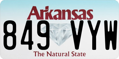 AR license plate 849VYW